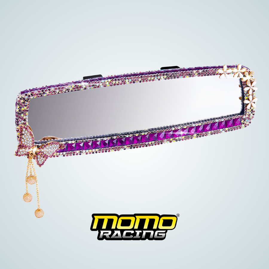 Purple Crystal Car mirror