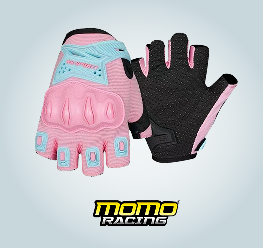 Pink Half Sport Gloves (L)
