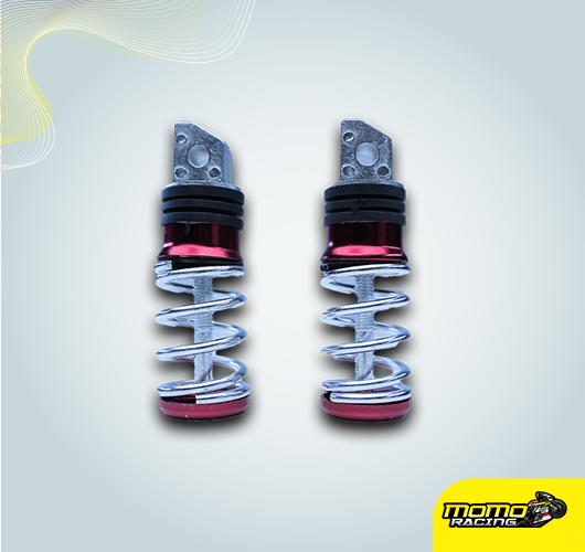 Spring rear footrest