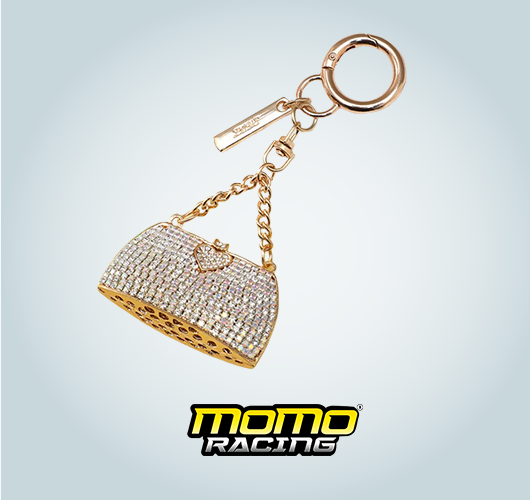 Silver Diamond Bag Keyring