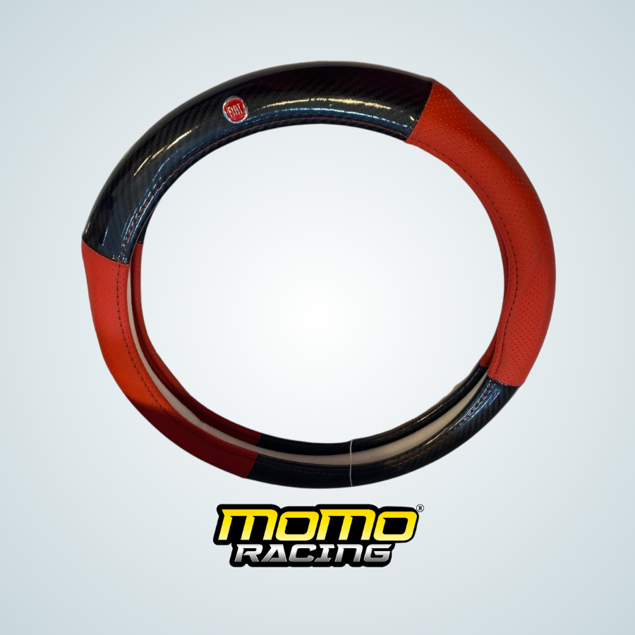 Carbon Red FIAT Steering Wheel Cover