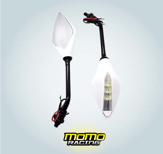 White Scooter mirror