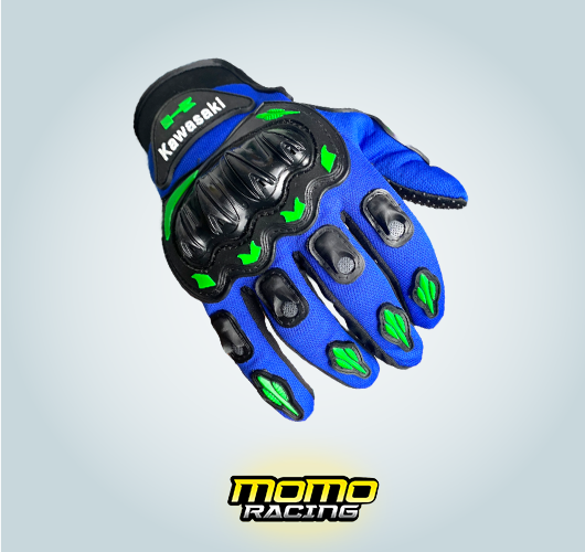 Blue KAWASAKI gloves