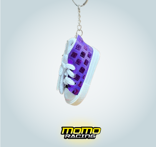 Purple C shoes keyring