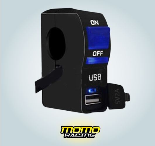 Blue USB switch button