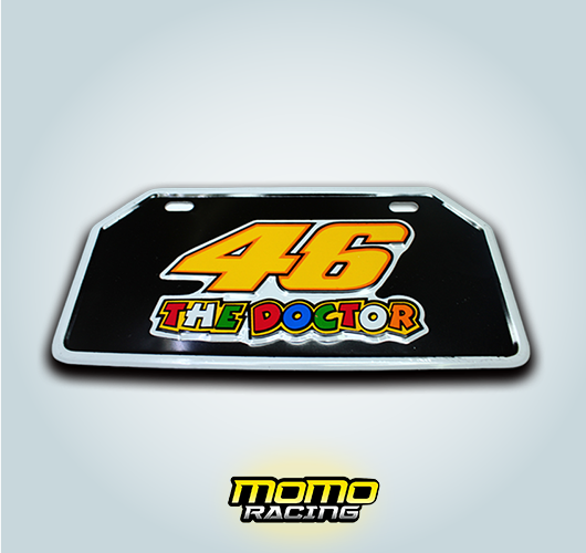 Black THE DOCTOR license plate