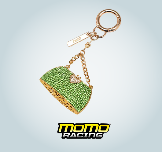 Green Diamond Bag Keyring