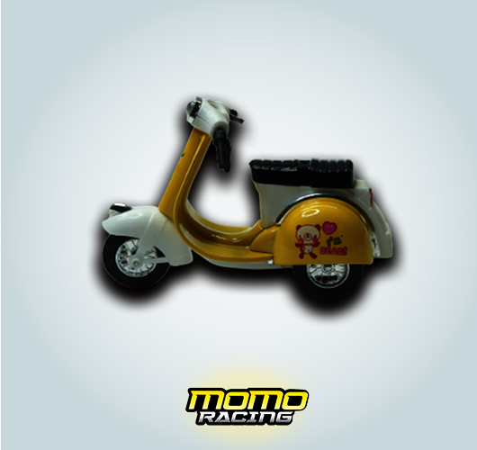 Yellow Vespa maquette